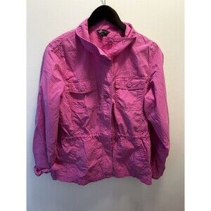 Eddie Bauer Women's L Pink Travex Utility Jacket Nylon Blend Outdoor Hiking Coat